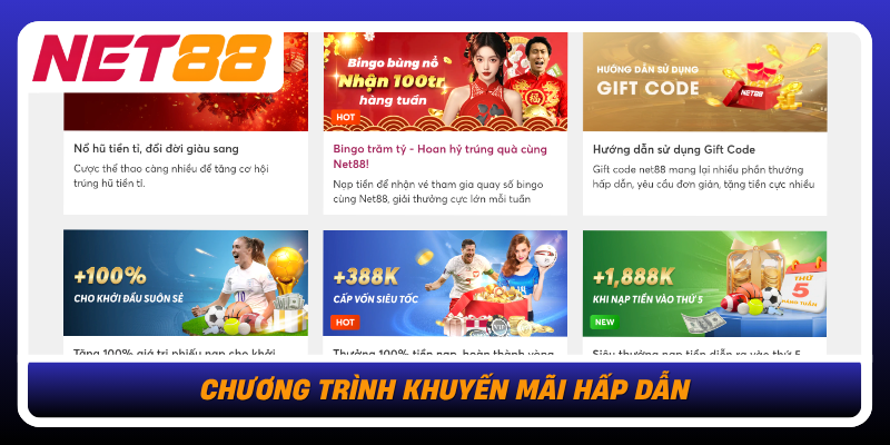 Net88 - Nhà Cái Cá Cược Hàng Đầu Châu Á 2026 16 Chuong Trinh Khuyen Mai Hap Dan